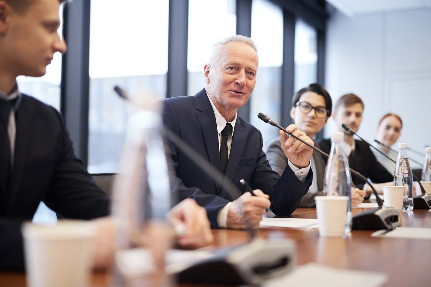 CEO leading a business meeting