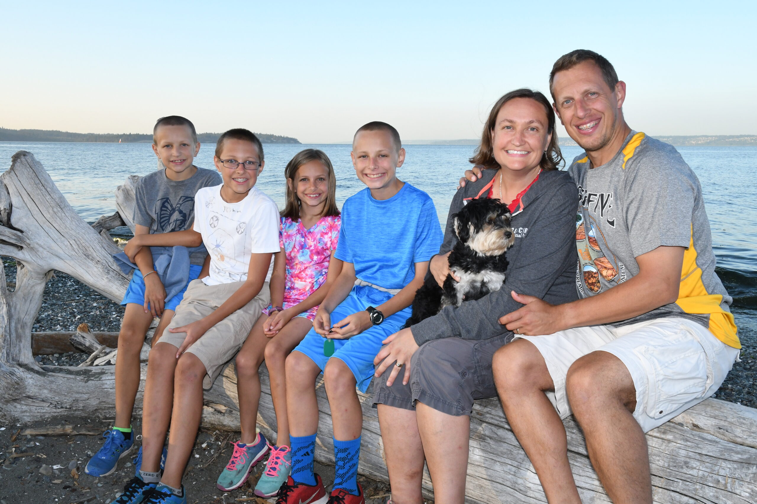 Jason Hedstrand with his family enjoying a Pacific Northwest road trip in 2018