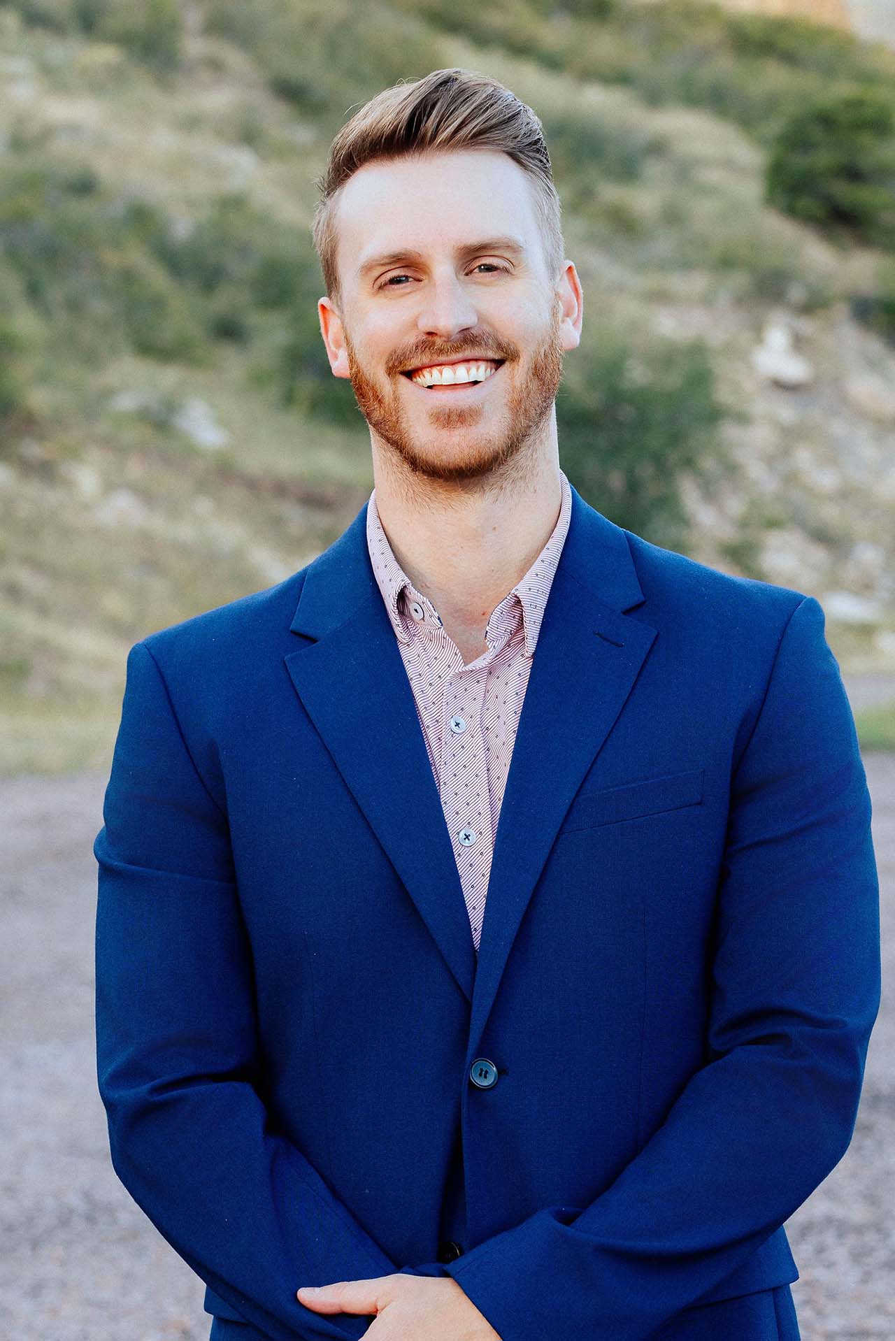 Photo of Caleb Barnard outdoors in Colorado